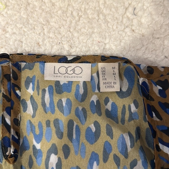 Logo Lori Goldstein long sleeve blouse size medium women’s - Picture 8 of 9